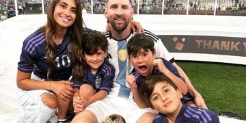 River le obsequió un palco a Messi y su familia